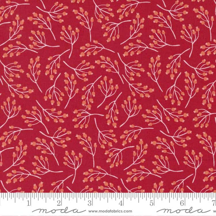 Joyful Joyful Red Holly Berry Fabric Yardage