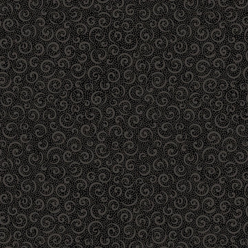 Quilting Illusions Black Curly Que Fabric Yardage - quilt fabric for sewing and quilting projects