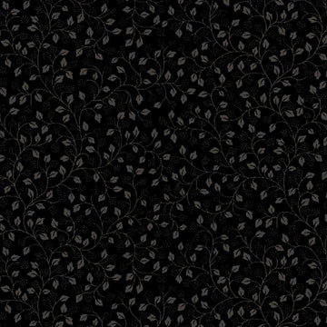 Quilting Illusions Black Leaf Vine Fabric Yardage - quilt fabric for sewing and quilting projects