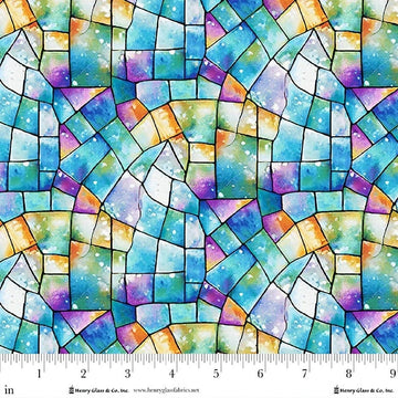 Kaleidoscope Blue Multi 108" Wide Quilt Backing Fabric - image 1 - wide quilt backing fabric for longarm quilting