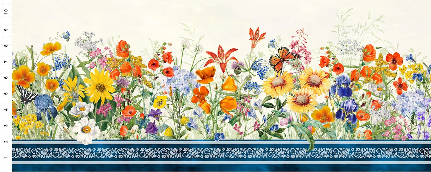 Shop Hop 2026 Floral Border Fabric Yardage - PRESALE - quilt fabric for sewing and quilting projects