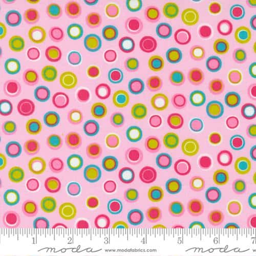 Sweet and Plenty Multi Dots Parfait Pink Fabric Yardage