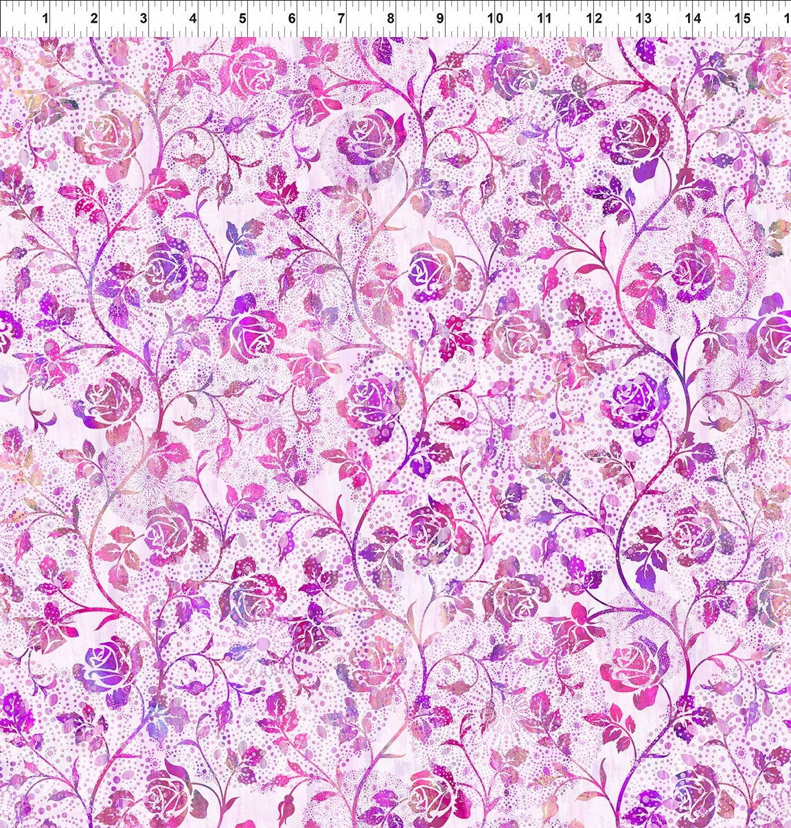 Halcyon II Pink Roses Fabric Yardage