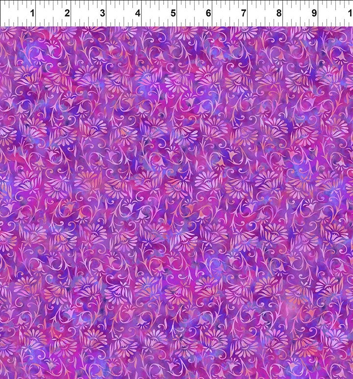 Prism II Fuchsia Blooms Fabric Yardage