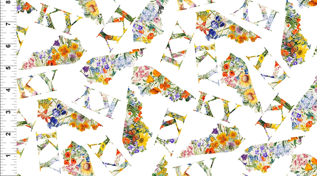Shop Hop 2026 Cream Kentucky State Fabric Yard - PRESALE - quilting supply from Quilted Joy