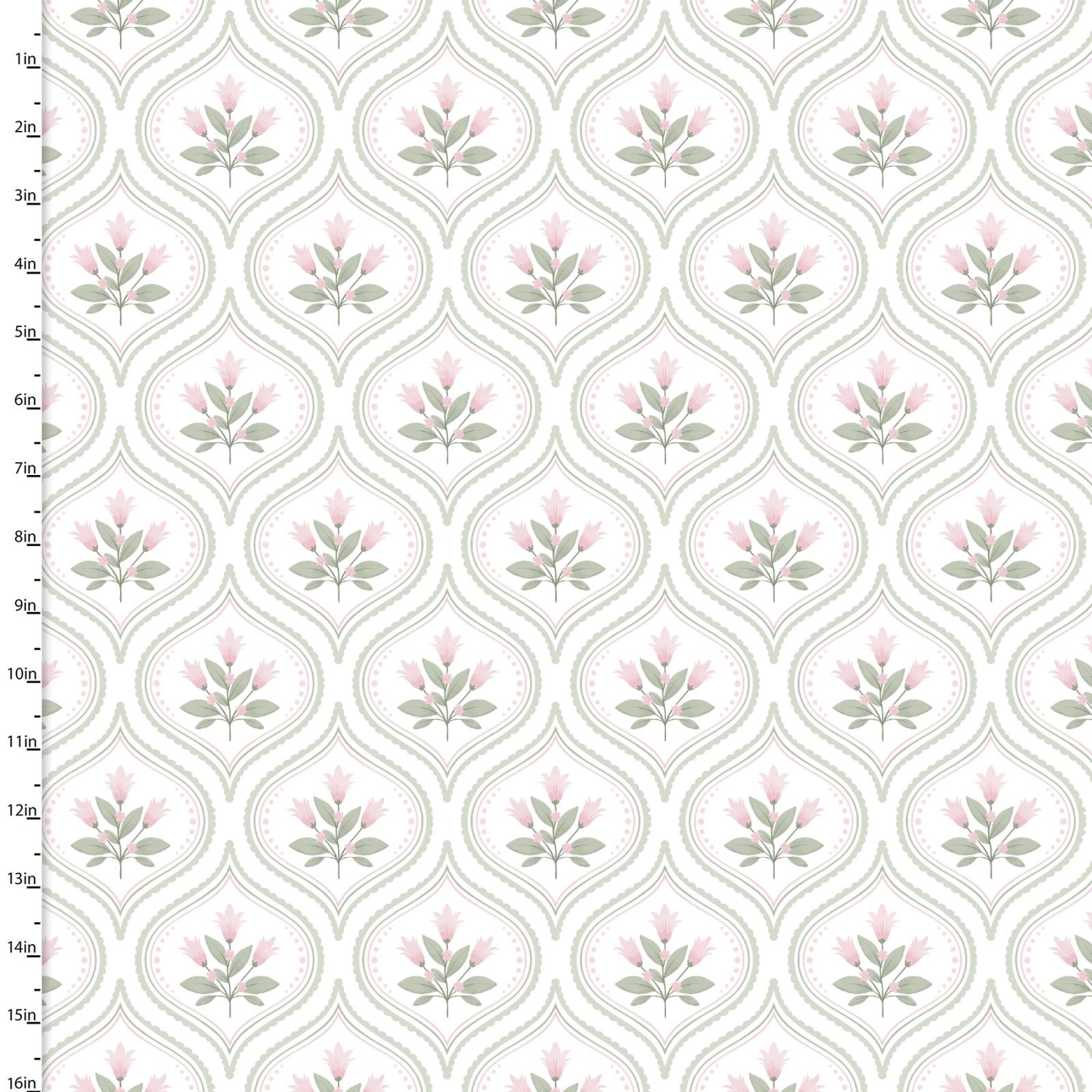 Sweet Woodland White Whispering Petals 58" Minky
