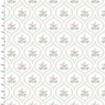 Sweet Woodland White Whispering Petals 58" Minky