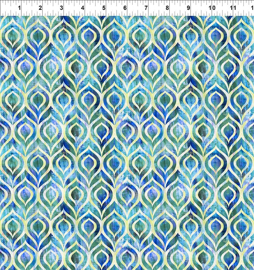 Halcyon II Blue Peacock Fabric Yardage