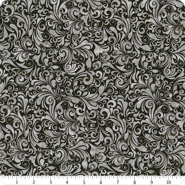 Prism II Black Swirls Fabric Yardage