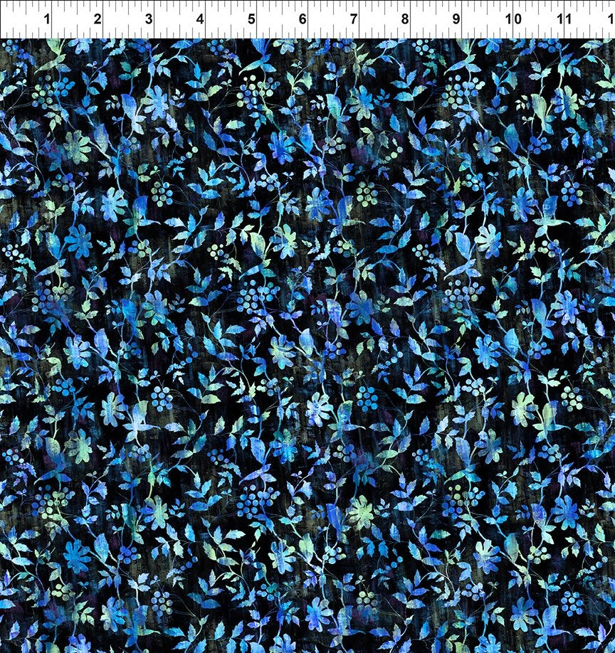 Halcyon II Blue Vines Fabric Yardage