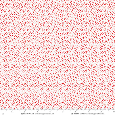 Snow Folks Red Scattered Seeds Fabric Yardage