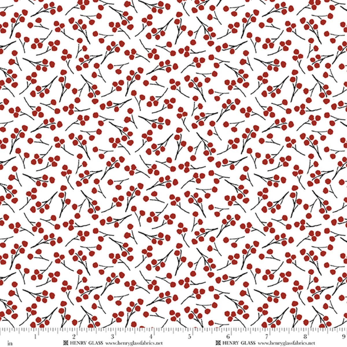 Snow Folks red berries Christmas quilt fabric yardage