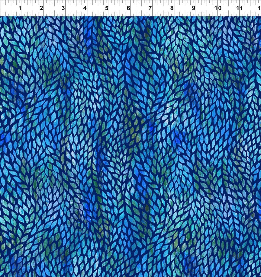 Halcyon II Blue Seeds Fabric Yardage