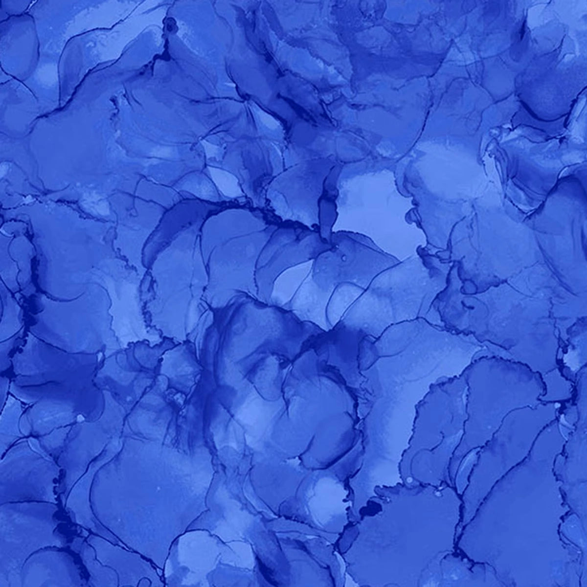 Mirage Lapis Fabric Yardage by Northcott features abstract blue watercolor textures with fluid, swirling patterns and blended shades of blue, creating a soft marbled effect—ideal for quilting cotton projects.