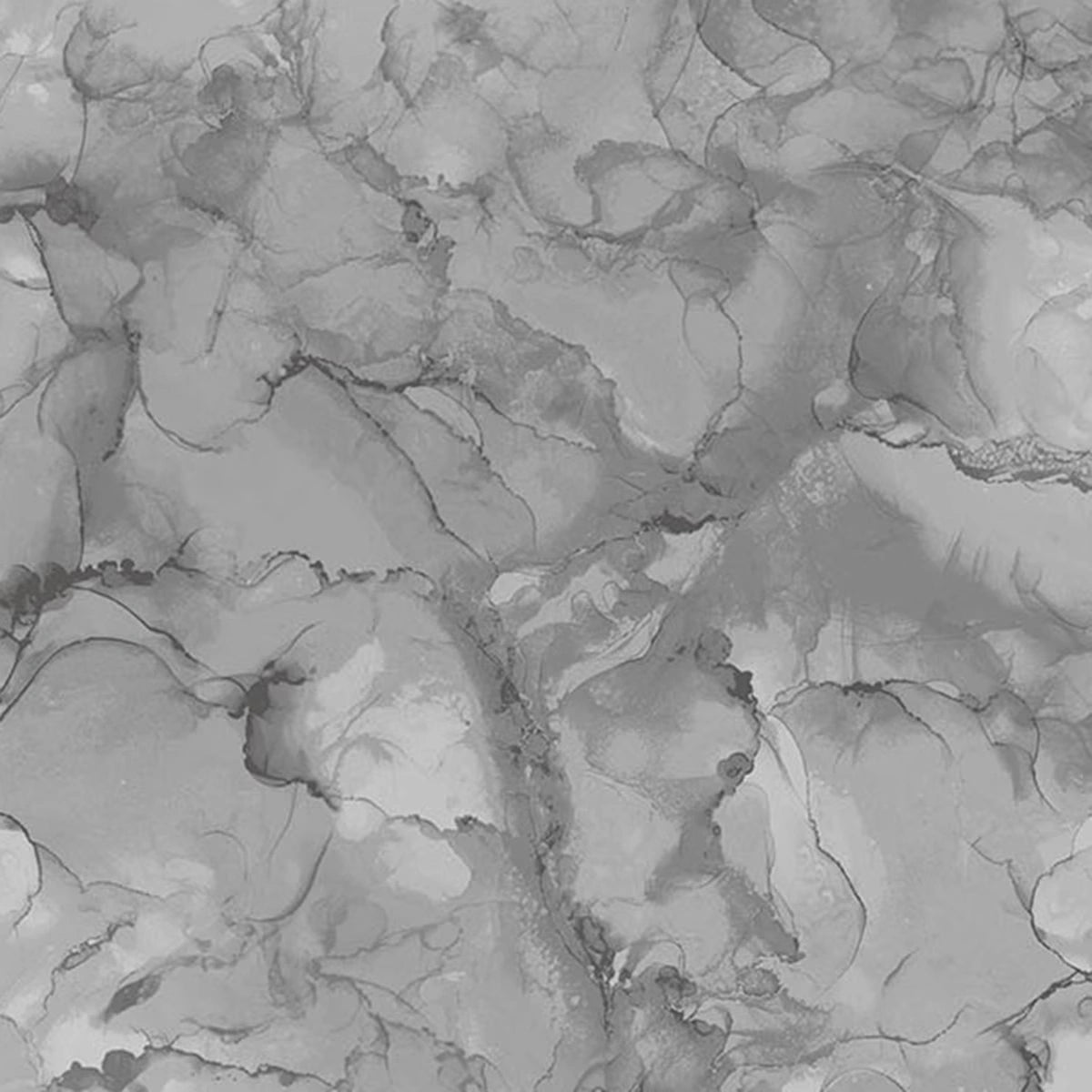 Mirage Smoke Fabric Yardage by Northcott features a gray marble texture with swirling, cloudy patterns and thin dark veins—perfect for creating abstract, elegant designs in your quilting projects.