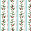 Holly Jolly White Multi Holly Stripe Fabric Yardage - quilt fabric for sewing and quilting projects