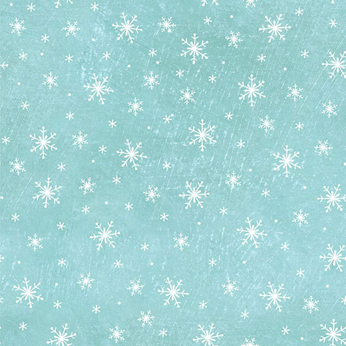 Holly Jolly Turquoise Snowflake Fabric Yardage - quilt fabric for sewing and quilting projects