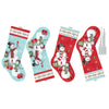 Holly Jolly White Multi Stocking 24" Panel - quilt fabric panel for quilting projects