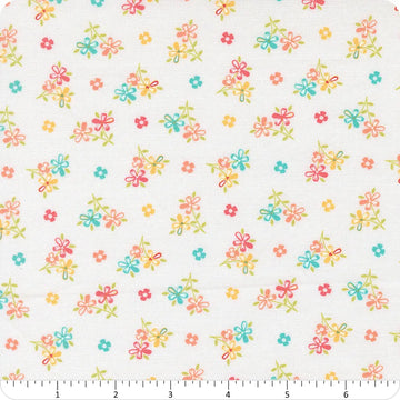 In the Garden Off White Love Me Florals Fabric Yardage - quilt fabric for sewing and quilting projects