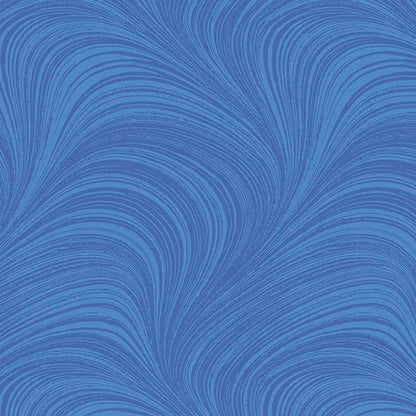 The Benartex Wave Texture Medium Blue Flannel 108" Wide 3 Yard Quilt Fabric Back Pack features a flowing, wavy blue pattern reminiscent of flannel, ideal for wide quilt backing needs.