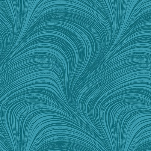 Wave Texture Teal 108" Wide Quilt Backing Fabric