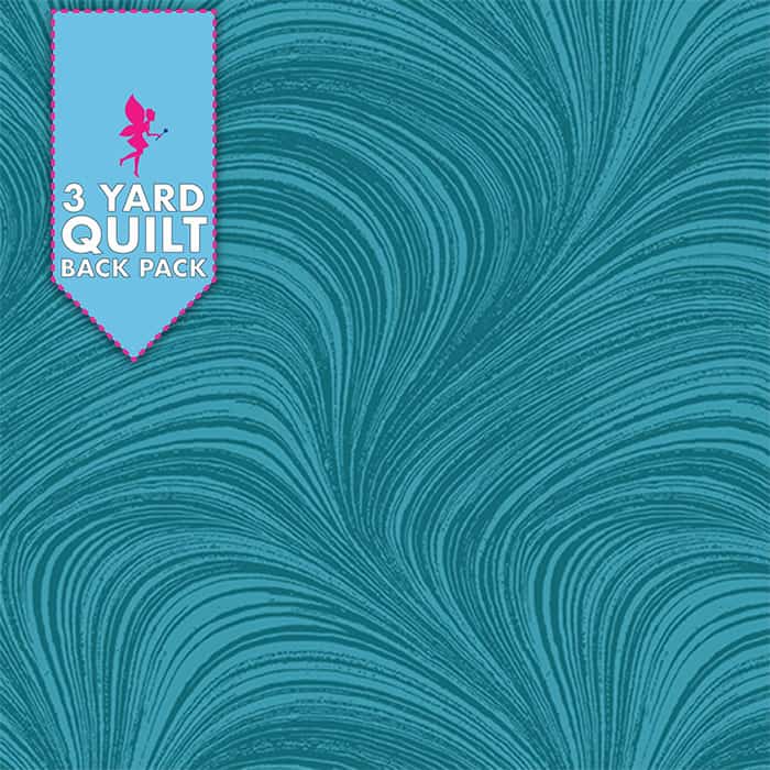 Wave Texture Teal 108" Wide 3 Yard Quilt Fabric Back Pack