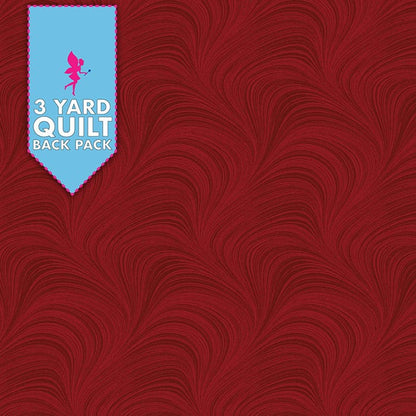 Image of Wave Texture Flannel - Red 108" Wide 3 Yard Quilt Fabric Back Pack