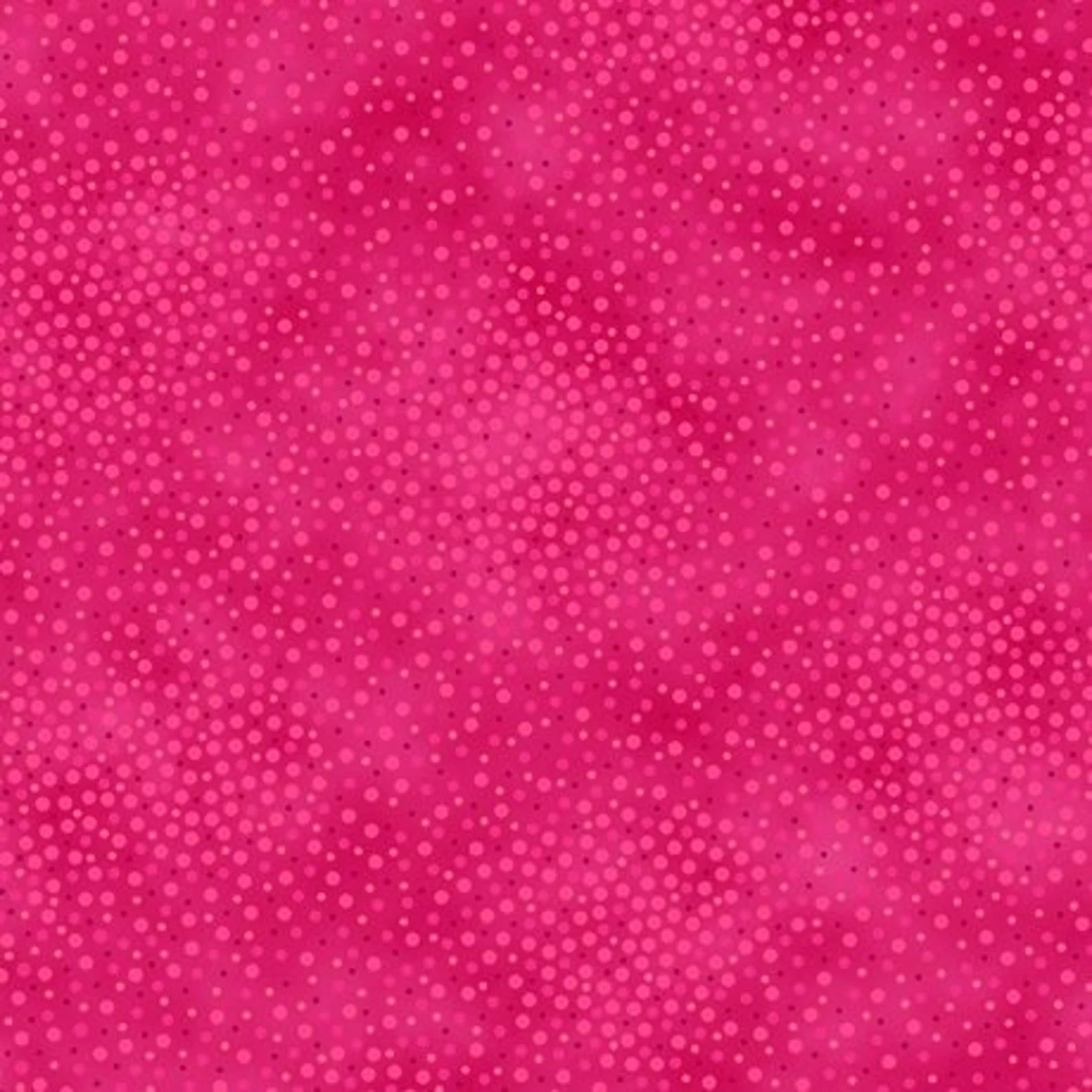 SPOTSY Pink 108" Wide Quilt Backing Fabric by QT Fabrics features a vibrant pink background with small, evenly spaced lighter pink dots—ideal for cotton wide backing or as a lively quilt backing.
