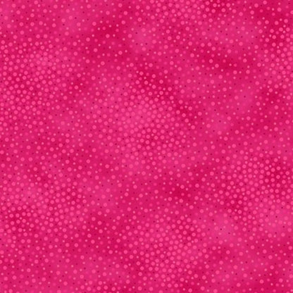 SPOTSY Pink 108" Wide Quilt Backing Fabric by QT Fabrics features a vibrant pink background with small, evenly spaced lighter pink dots—ideal for cotton wide backing or as a lively quilt backing.