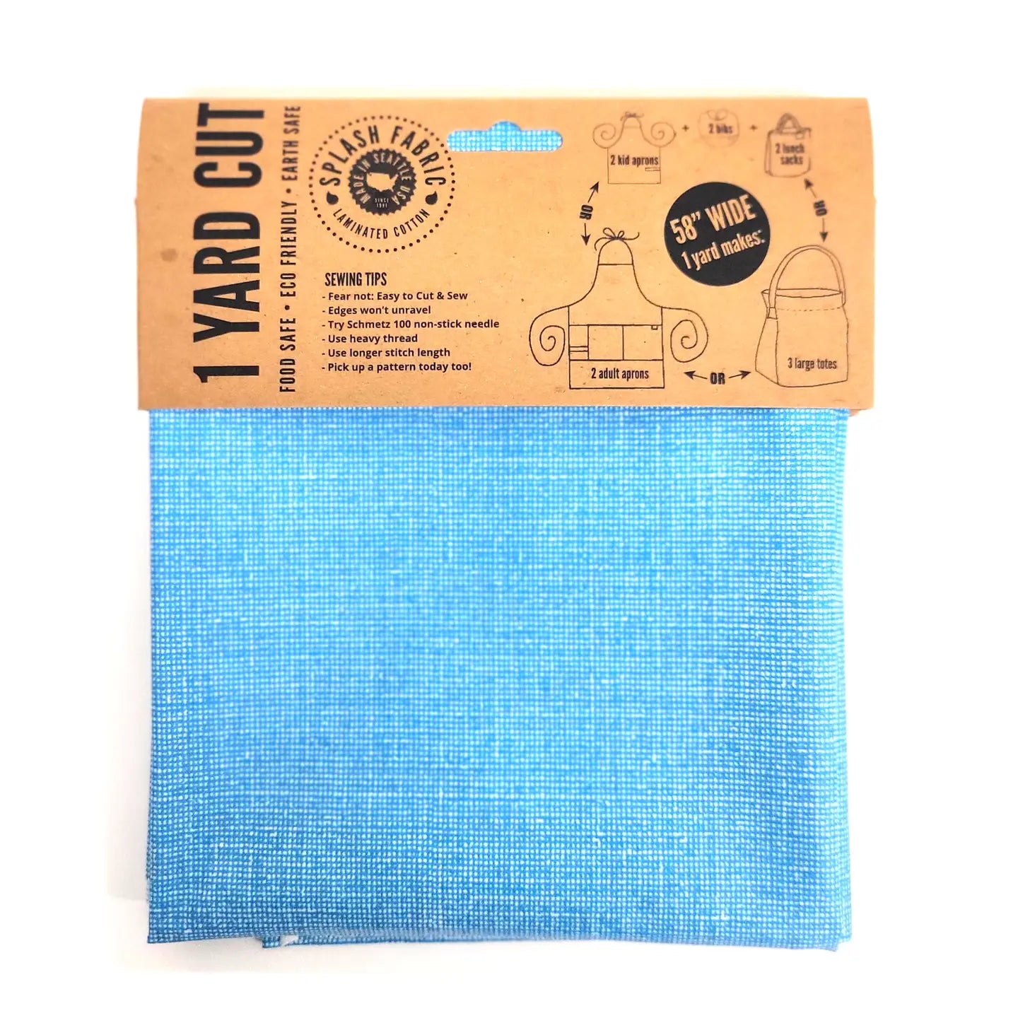 Laminated Cotton, Blue Jay Print, 1 Yard Precut