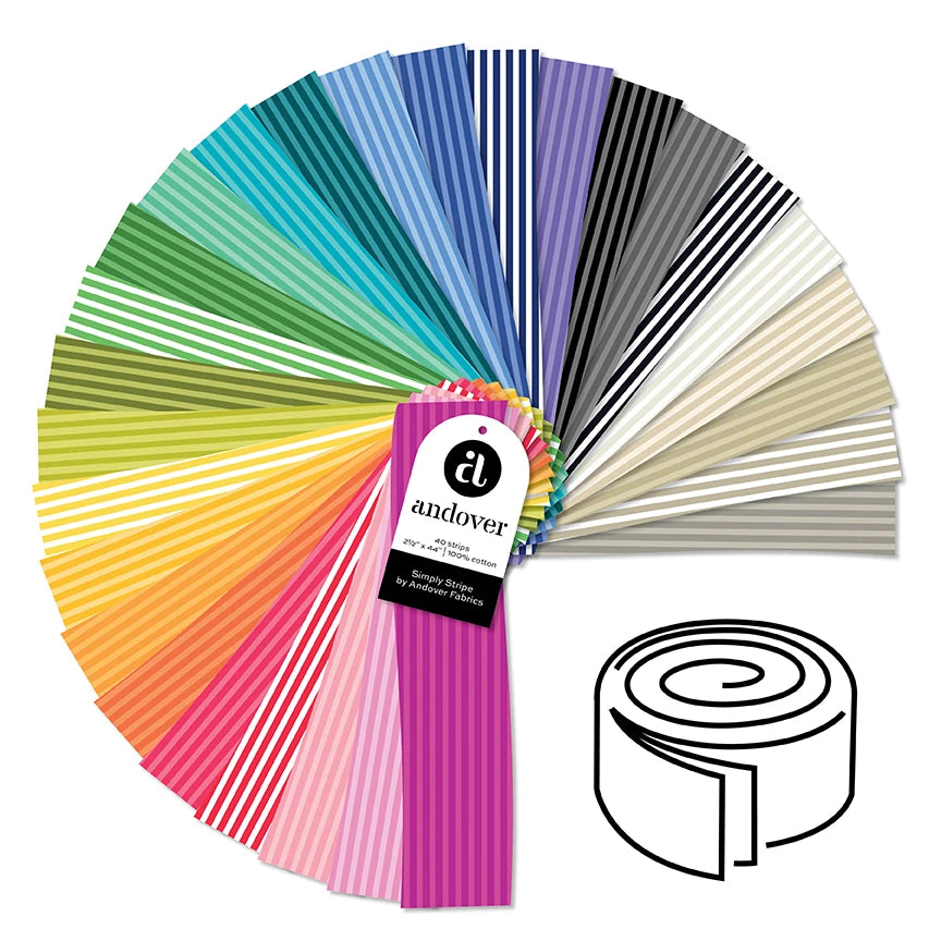 Simply Stripe 2 1/2" Design Roll - quilting supply from Quilted Joy