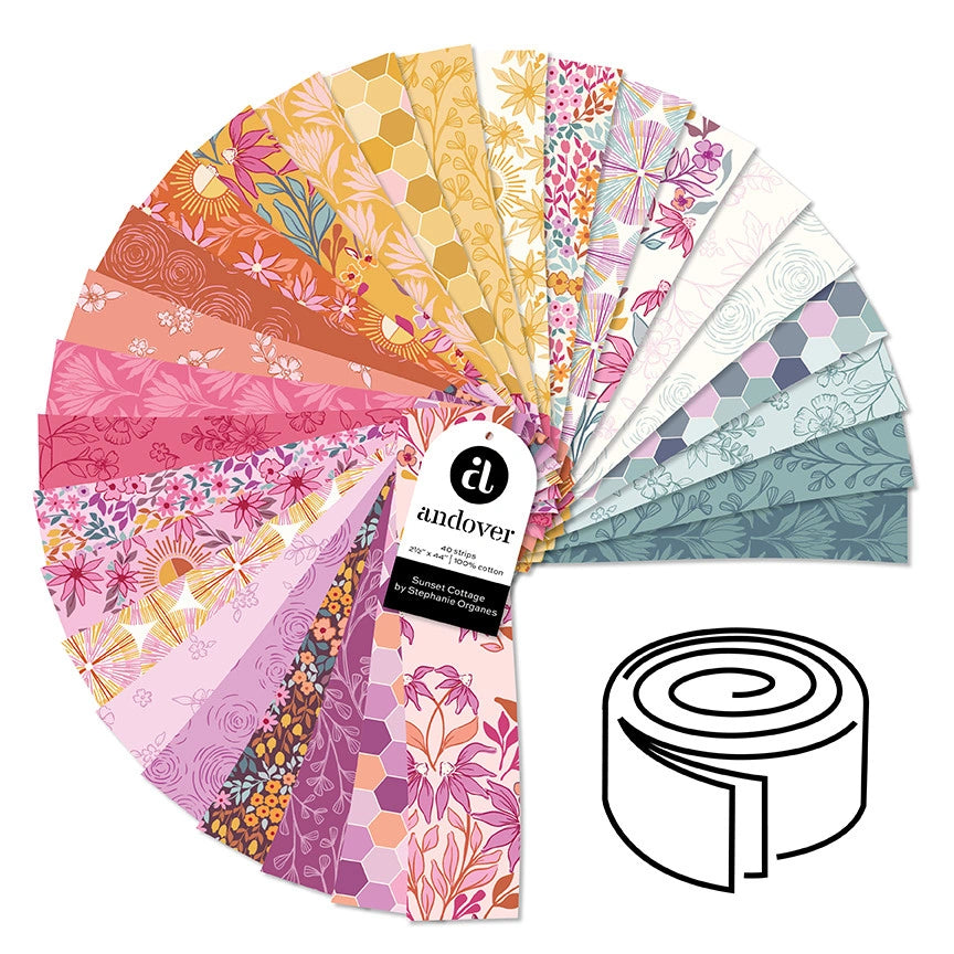 Sunset Cottage 2 1/2" Design Roll - quilting supply from Quilted Joy