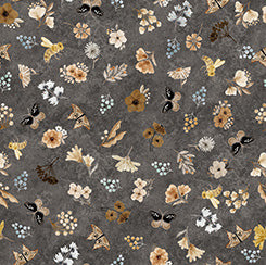 Bear Hugs Flannel Flowers and Insects quilting fabric by QT Fabrics