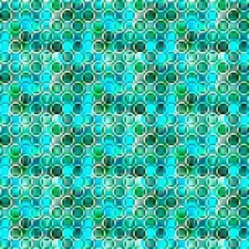 Tree Dance Turquoise Circle Geo Fabric Yardage