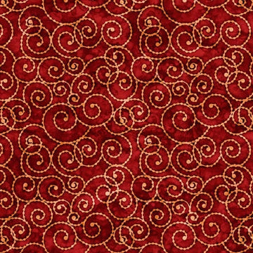 Christmas Party Animals Brick Scroll Fabric Yardage - quilt fabric for sewing and quilting projects