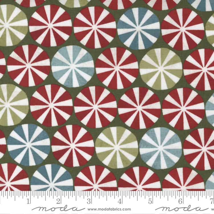 Peppermint Bark Pine Dots Candy Fabric Yardage