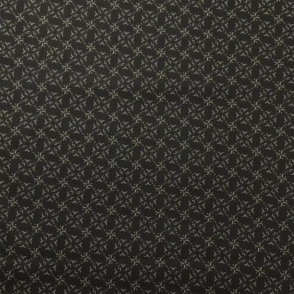 Fiesta Boho Black Scroll Fabric Yardage