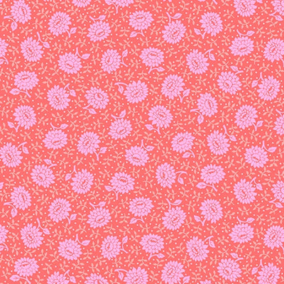 Floral Flirtation Bubblegum Floral Dot Fabric Yardage