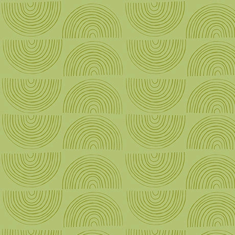 Autumn Smiles Sage Arched Geo Fabric Yardage - quilt fabric for sewing and quilting projects