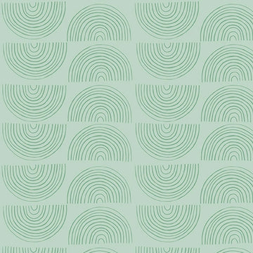 Autumn Smiles Dusty Aqua Arched Geo Fabric Yardage - quilt fabric for sewing and quilting projects
