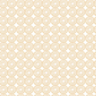 Autumn Smiles Cream Floral Medallions Fabric Yardage