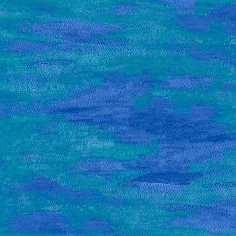 Blooming Bouquet Blue Watercolor Texture Blender Fabric Yardage - quilt fabric for sewing and quilting projects