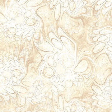 Feline Fantasia Cream Marble Abstract Fabric Yardage - quilt fabric for sewing and quilting projects