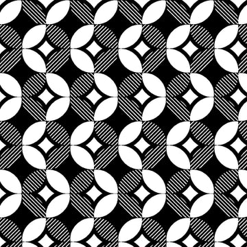 Garden At Twilight Black Circle Geo Fabric Yardage - quilt fabric for sewing and quilting projects