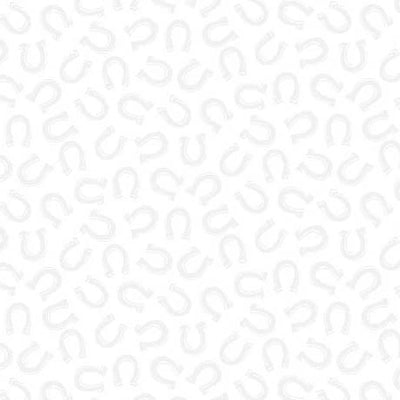 Quilting Illusions White Horseshoes Fabric Yardage