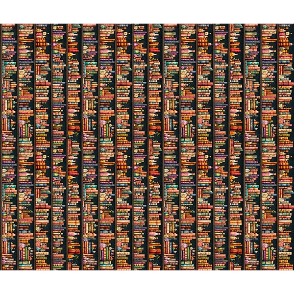 Witchypoo Multi Bookshelf Stripe Fabric Yardage - quilt fabric for sewing and quilting projects