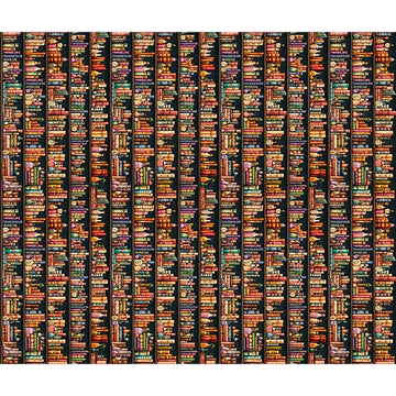 Witchypoo Multi Bookshelf Stripe Fabric Yardage - quilt fabric for sewing and quilting projects