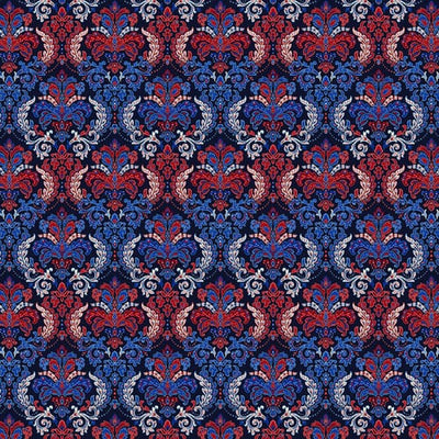 Liberty Hill Navy Damask 108" Wide Quilt Backing Fabric
