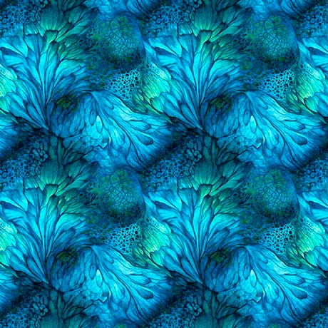 Dreamweaver Ocean Foilage Fabric Yardage at Quilted Joy