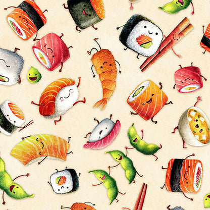 Sushi, tan, by QT Fabrics